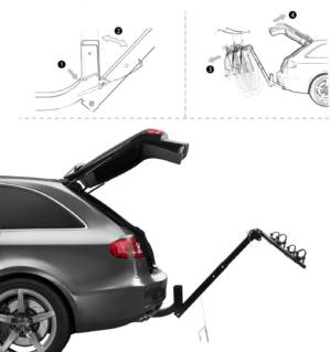 XCAR 2-Bike Universal Hitch Mounted Bike Carrier Rack for Car Trailer with 2_ Receiver (1)